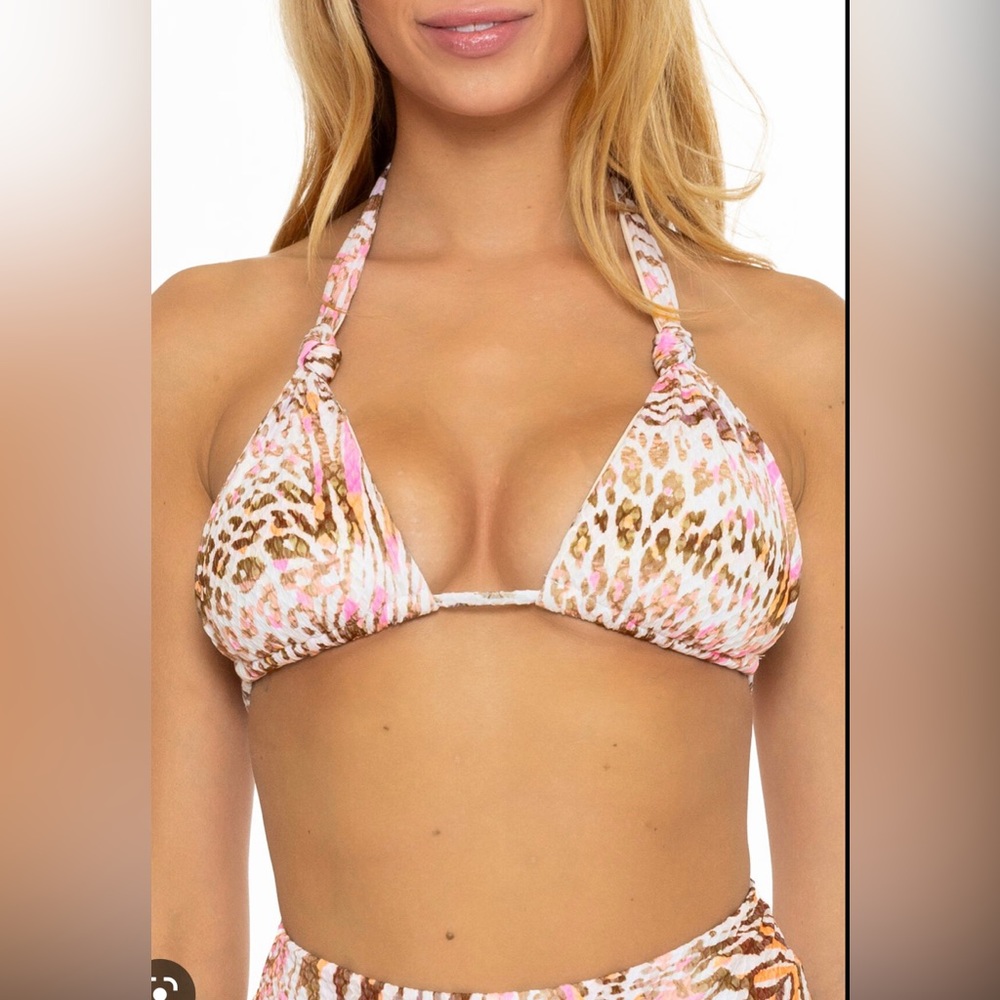 NWT! Isabella Rose Safari String Bikini Top- Size Medium - Picture 1 of 8